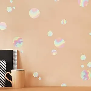 RoomMates RMK4134SCS Holographic Circle Peel and Stick Wall Decals