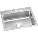 Elkay Drop-in Kitchen Sink 3-Hole Single Bowl Sound Dampening Stainless Steel