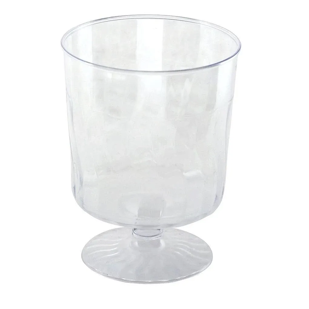 Smarty Had A Party Plastic 240 Party Mini Cups, (Clear, 8 oz) Wine Glasses, Perfect for Outdoor Parties, Weddings, Picnics, Disposable Heavy Duty Wine Glasses