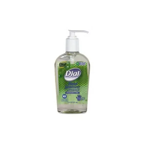 Dial Professional Antibacterial Gel Sanitizer with Moisturizer, 7.5 oz, Fragrance-Free