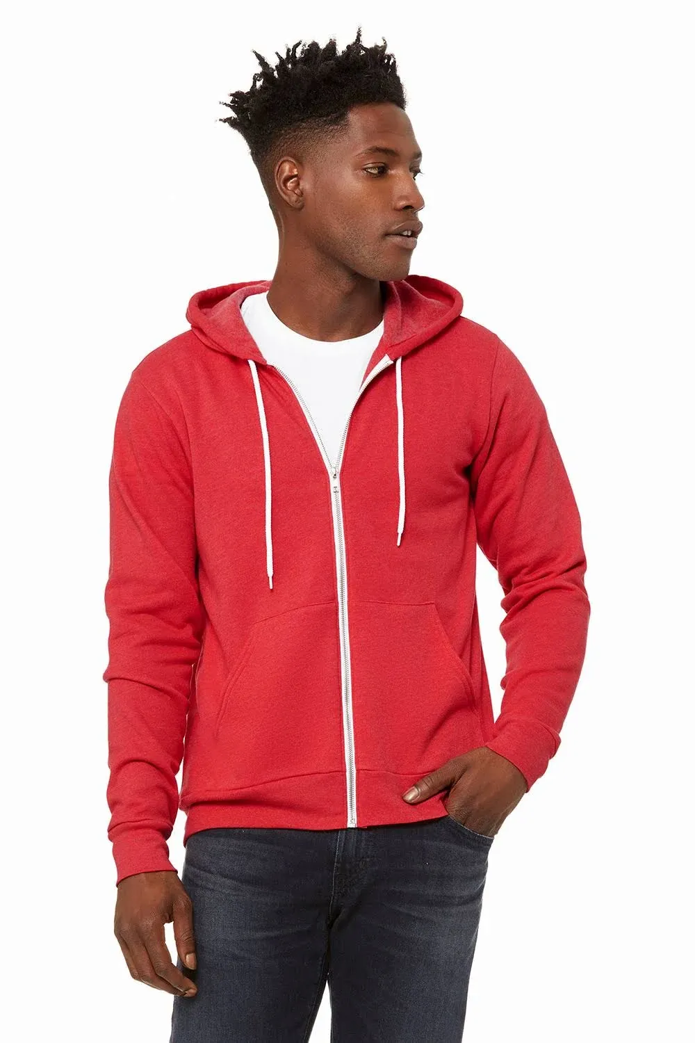 Bella + Canvas Unisex Versatile Warmth: Poly-Cotton Fleece Full-Zip Hooded Sweatshirt