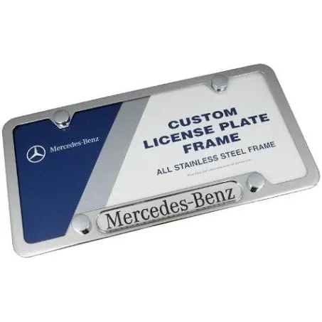 Mercedes-Benz Logo Frame Polished Stainless Steel