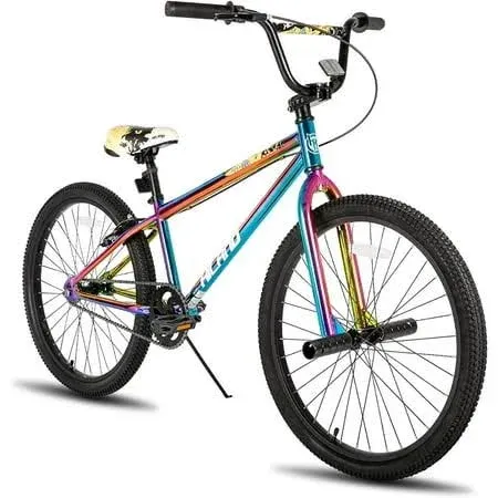 Hiland BMX BIKE 24 & 26 inch, Beginner-Level to Advanced Riders with 2 Pegs for Youth Teens Adults, Multiple Colors