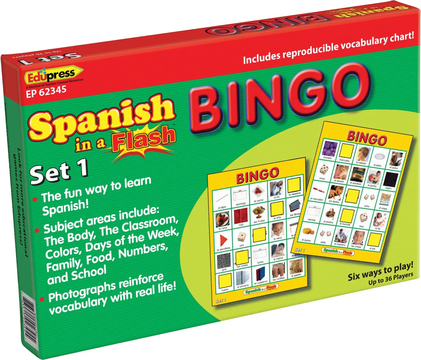 Edupress Spanish in A Flash Bingo Set 1