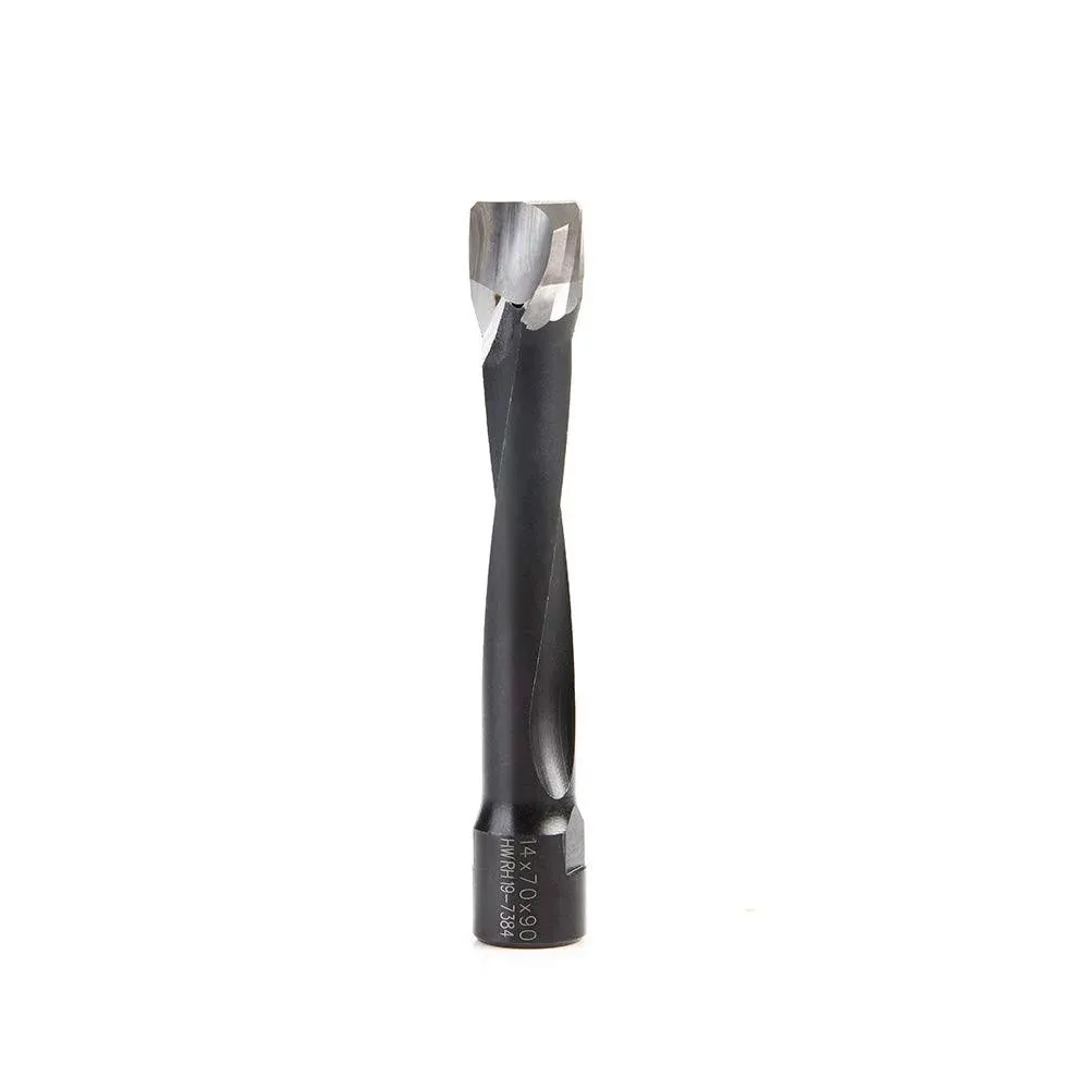 Amana Tools 316036 2 Flute Carbide Tipped RH Rotation Bit, 14mm Dia. x 70mm x ...