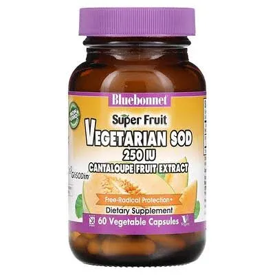 Super Fruit Vegetarian SOD 250 IU Cantaloupe Fruit Extract - 60 Vegetable Capsules