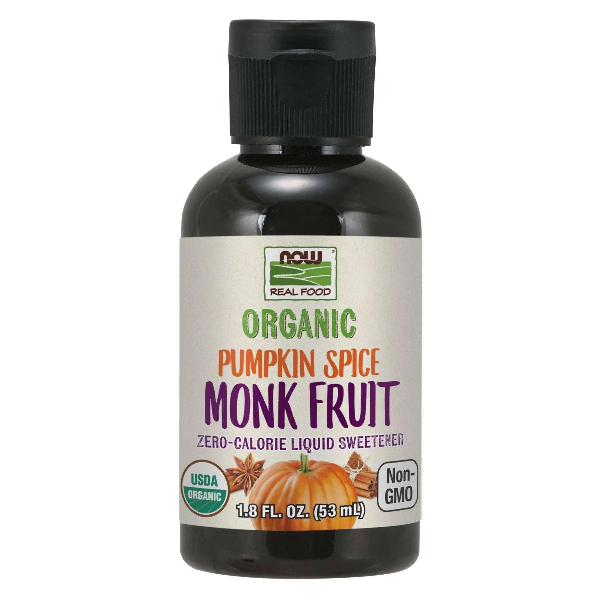 NOW Foods Monk Fruit Pumpkin Spice Liquid, Organic - 1.8 fl. oz.