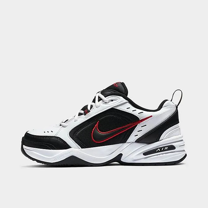 Nike Men's Air Monarch IV Walking Shoes (White/Black/Red) - Size 8.5 D - Style #35887