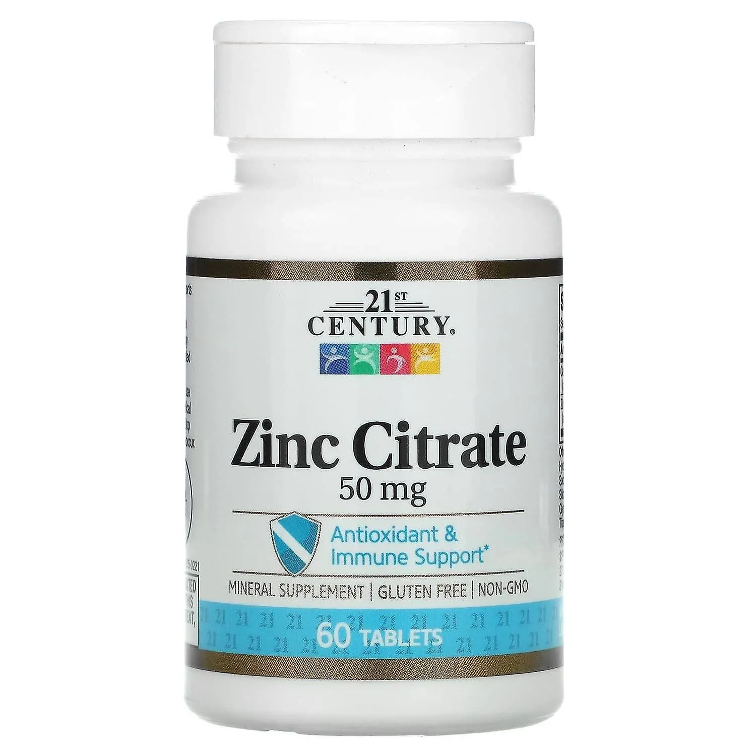 21st Century Zinc Citrate Immune Support 50 mg Mineral Supplement - 360 Tablets