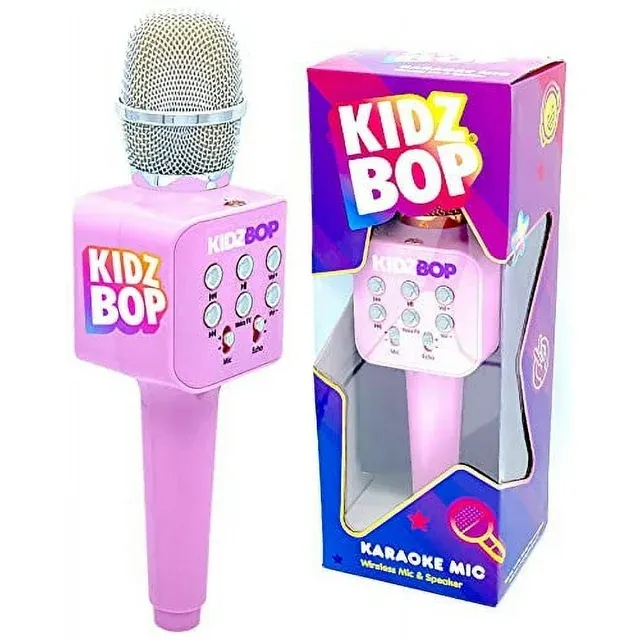 Kidz Bop Karaoke Microphone Gift, The Hit Music , Toy For 4, 5, 6, 7, 8, 9, 10 Year Old Girls And Boys, Pink/Purple