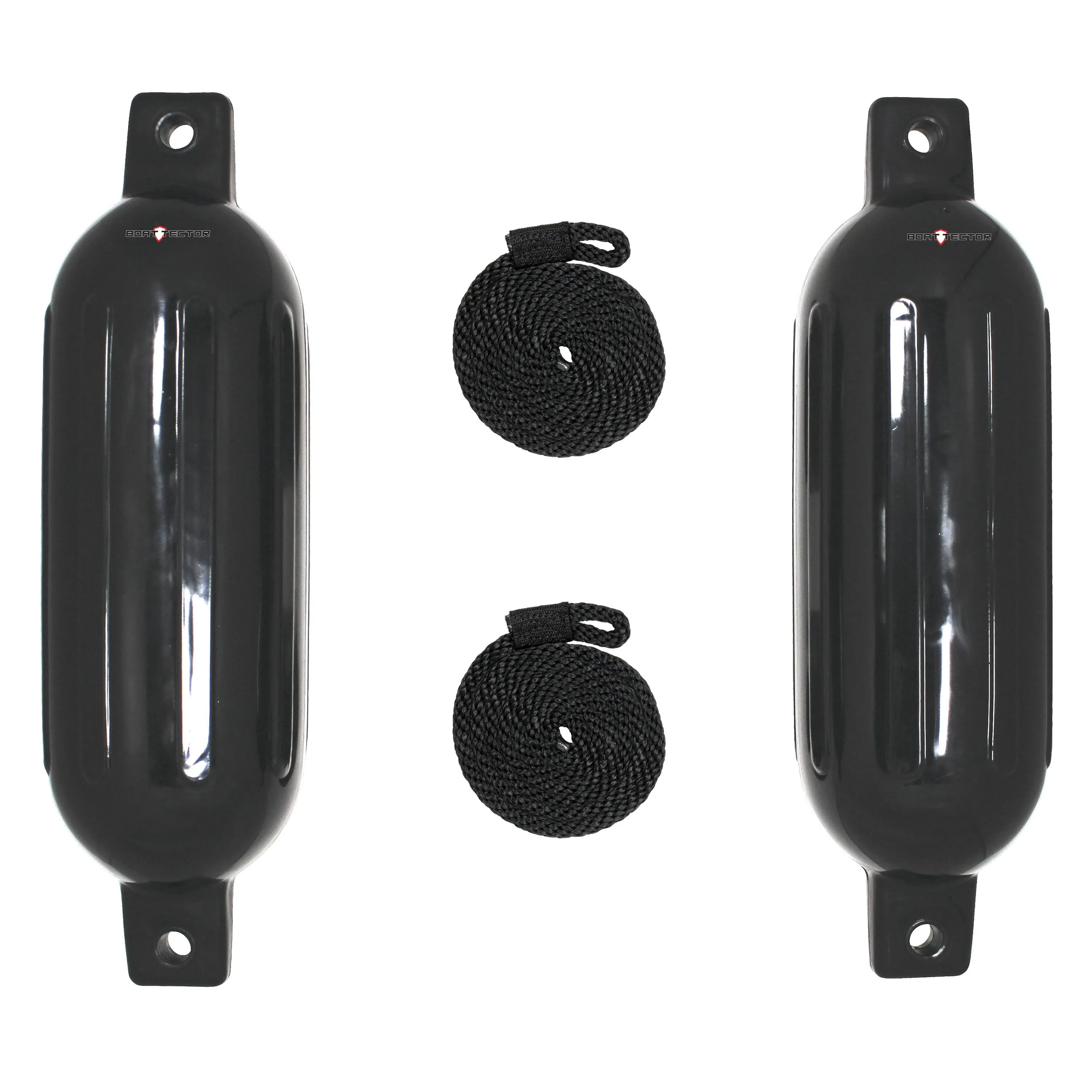 Extreme Max 3006.7375 BoatTector Inflatable Fender Value 2-Pack - 4.5" x 16", Black