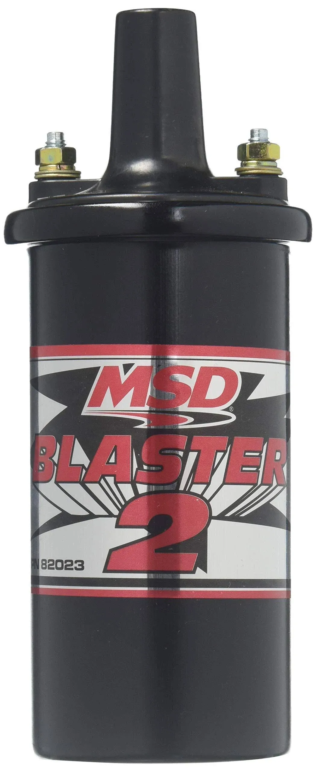 MSD Ignition Coil Blaster II 45000-Volt Black Round For Use With Carbureted Engines