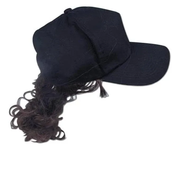 Billy Bob Teeth 10067 Billy Ray Pony Tail Hat with Brown Hair