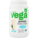 Vega Protein Made Simple Protein Powder, Vanilla - Vegan, 39 Servings.