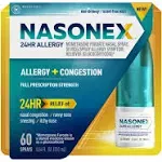 24HR Allergy + Congestion Nasal Spray Non Drowsy 60 sprays New Exp 05/2024