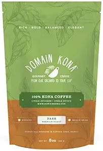 Domain Kona Coffee 100% Kona Coffee Dark Roast Single Estate Gourmet Coffee