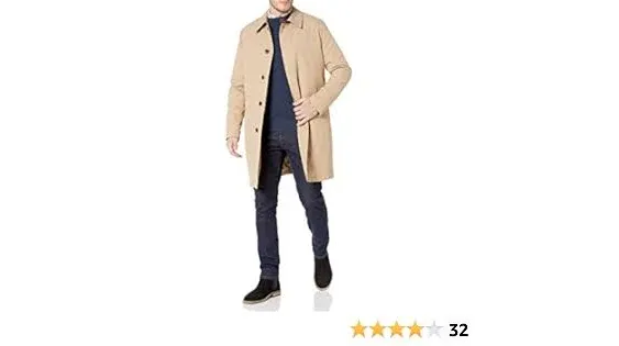 Cole Haan Nylon Trench Rain Coat