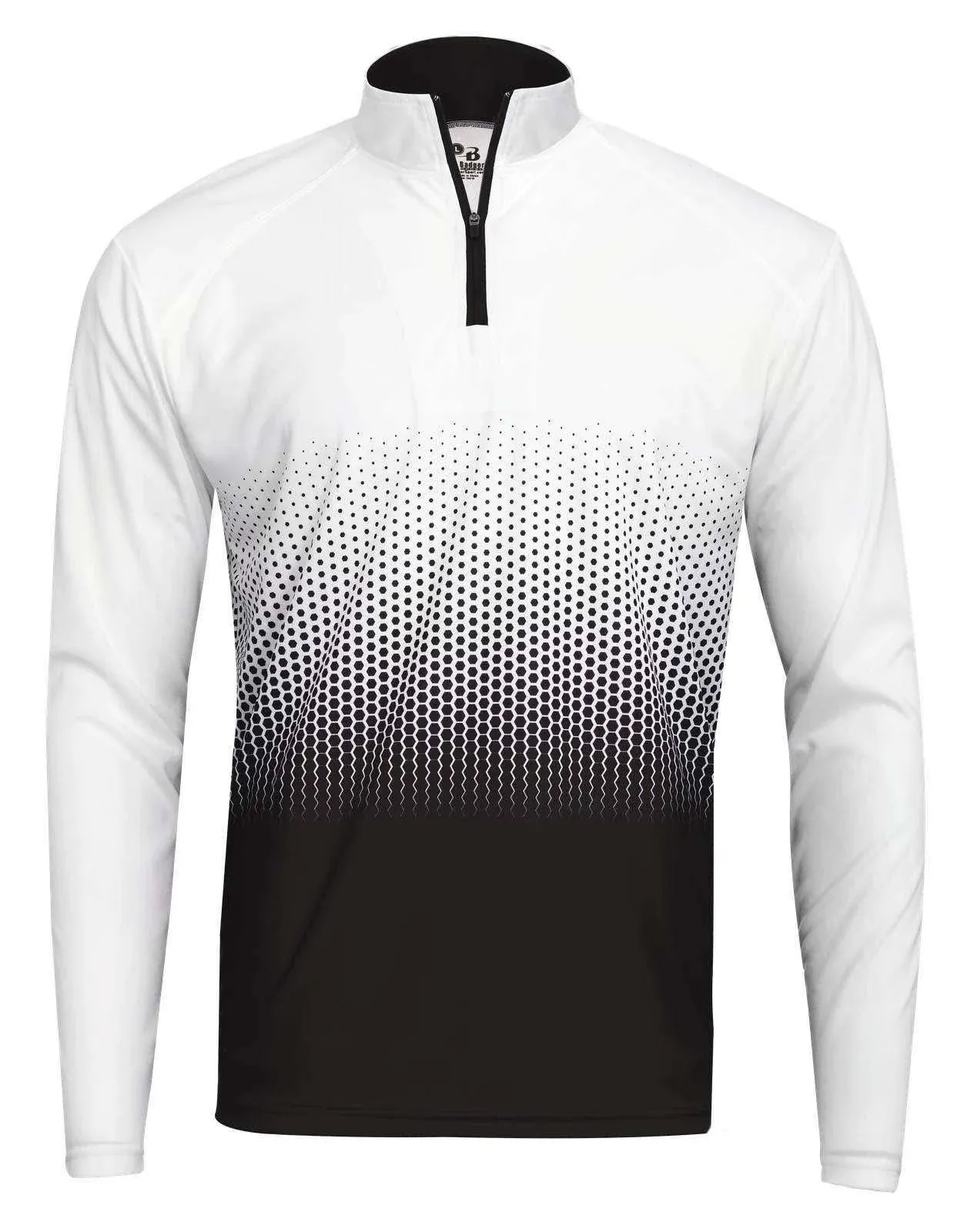 Badger Sport 4222 Hex 2.0 1/4 Zip - Black Hex