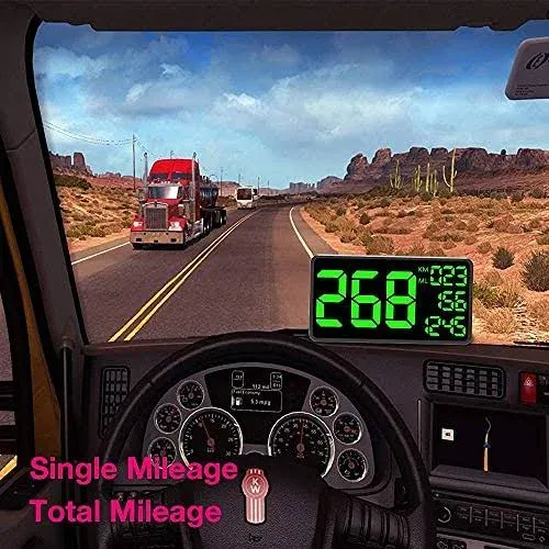 Truck GPS Speedometer 6.2 inch Extend Digital Display Vehicle Odometer Trip Meter Course Overspeed Alarm MPH/KMH