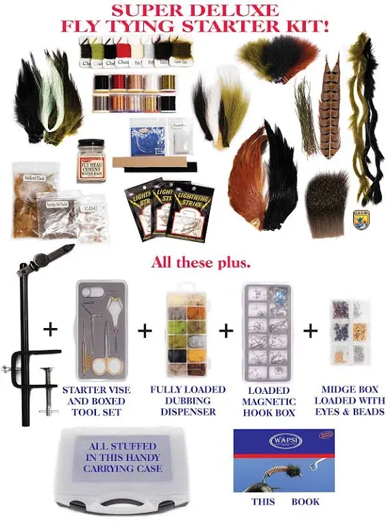 wapsi Super Deluxe Fly Tying Starter Kit