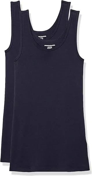 Amazon Essentials Women's Slim-Fit Tank, Pack of 2