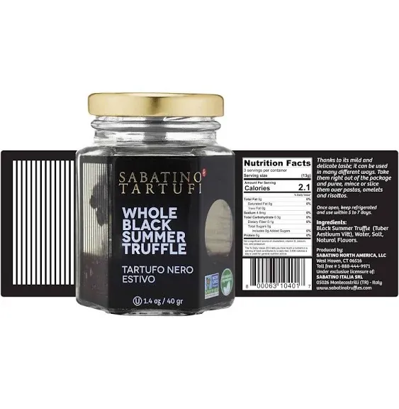 Sabatino Tartufi Whole Black Summer Truffle 1.4 Ounce