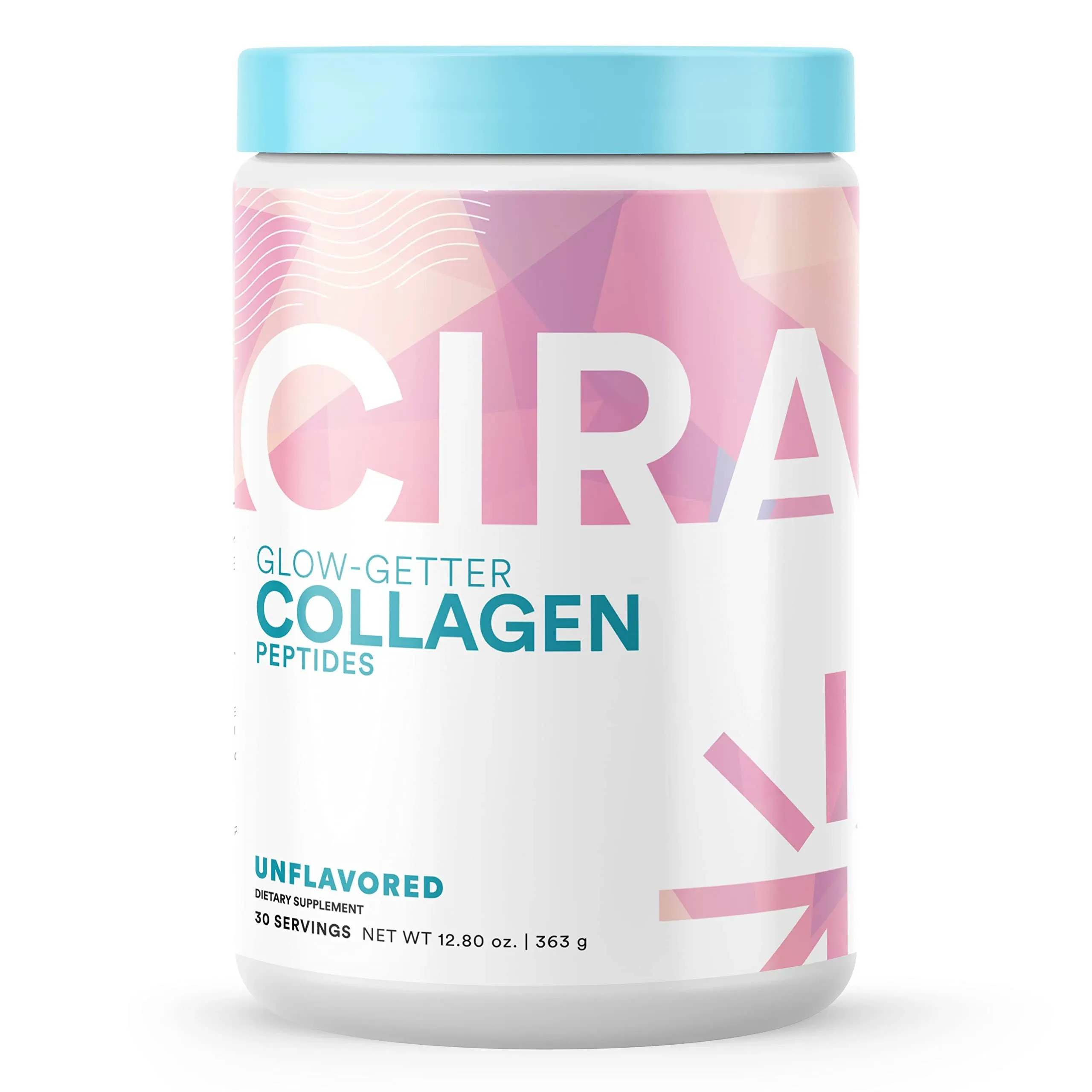 Cira Glow-Getter Collagen Peptides Powder for Women - Grass Fed Bovine Collagen Powder Type I & III for Nail and Hair Growth, Joint Health, Gut Health, & Brighter Skin - 30 Servings, Pina Colada