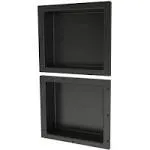 Tile Redi RND1614S-14 Redi Niche Double Recessed Shelf Black