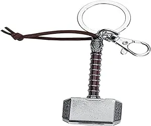 Disney Marvel Thor Hammer Mjölnir  Keychain Avengers Superhero Keyring NEW