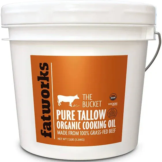 Certified Organic Grass-Fed Beef Tallow 1 Gallon