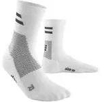 CEP Training Mid Cut Compression Socks, LG / White