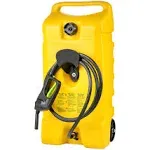 Scepter Flo N' Go Duramax 14 Gallon Portable Diesel Gas Fuel Tank Container Caddy with LE Fluid Transfer Siphon Pump and 10-Foot Long Hose, Yellow