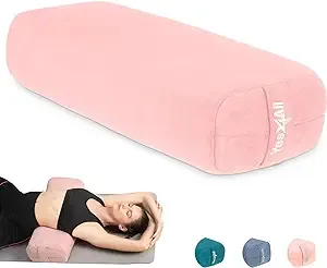 Yes4all Yoga Bolster for Restorative Yoga/Meditation Cushion with Triple-Layer Sponge