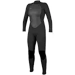 O&#039;Neill Womens Reactor II 3/2mm Back Zip Full Wetsuit Black Size 14