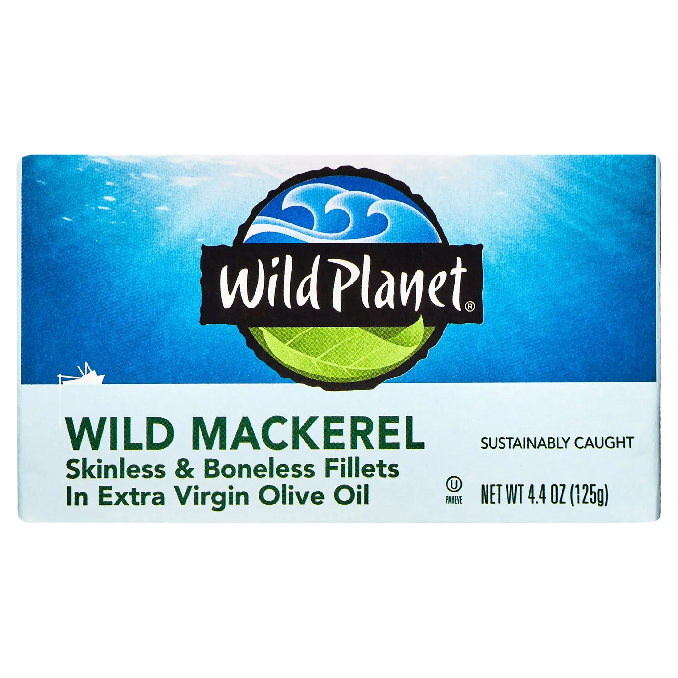 Wild Planet, Wild Mackerel Fillets In Extra Virgin Olive Oil, 4.4 Oz(Case Of 12)