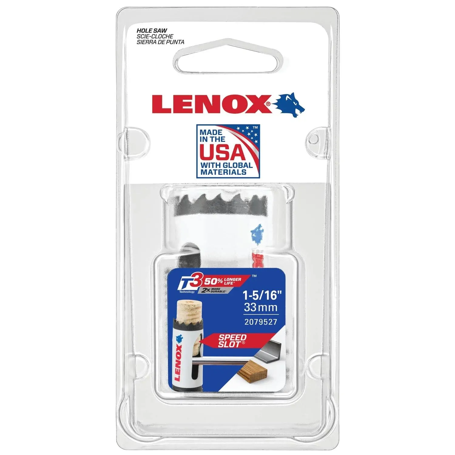 Lenox HOLESAW T3 UA K21 1 5/16 33MM Clam