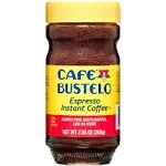 Cafe Bustelo, Espresso Style, Dark Roast Instant Coffee, 7.05 oz Jar