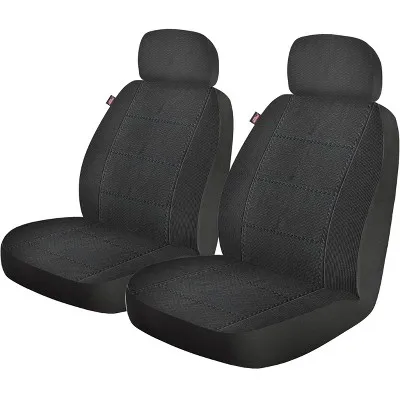 DICKIES 40318 Black, 2-Piece Seat Cover with Matching Headrest Covers