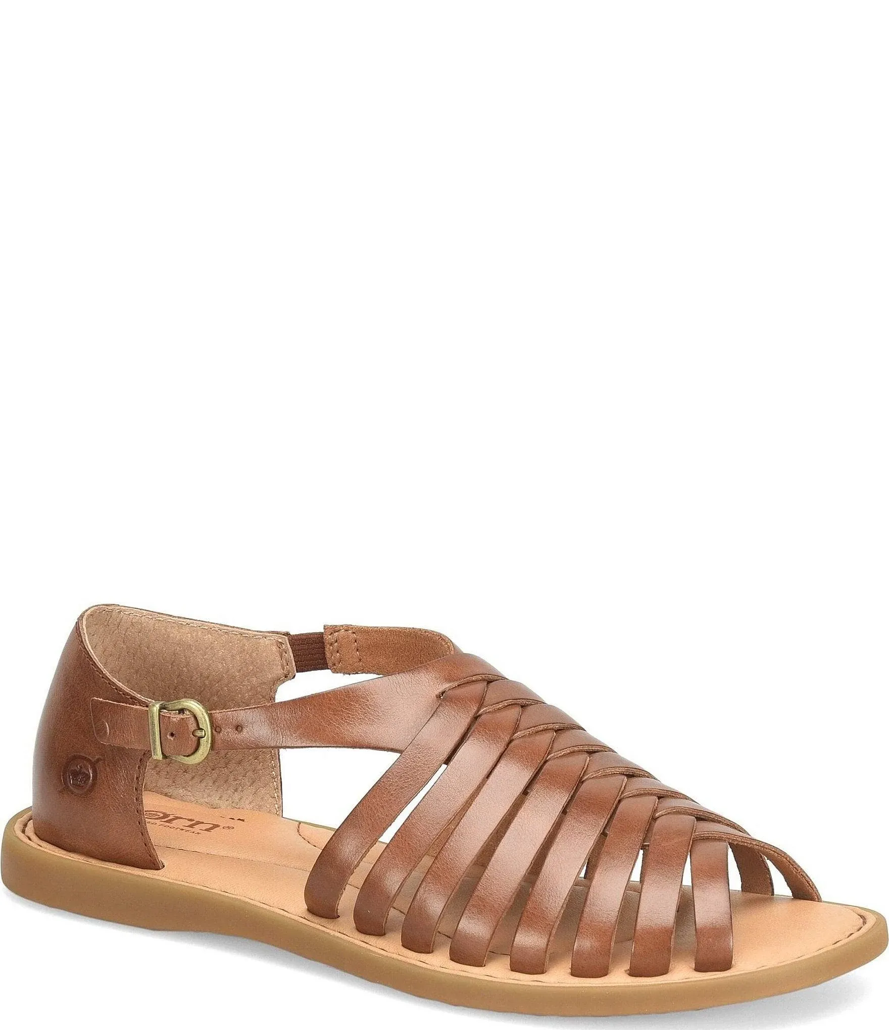 Børn Ida Ankle Strap Sandal in Brown Leather