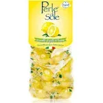 Perle Di Sole Italian Lemon Drops Hard Candy Individually Wrapped (7.05 oz) Made with Essential Oils of Lemons from The Amalfi Coast - Italian