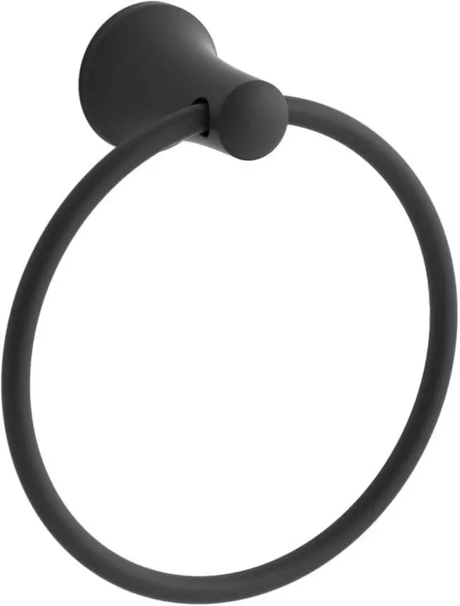 Kohler K-21955 Tempered 6-7/8" Wall Mounted Towel Ring - Matte Black