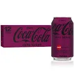 Coca-Cola Zero Cola, Cherry - 12 pack, 12 fl oz cans