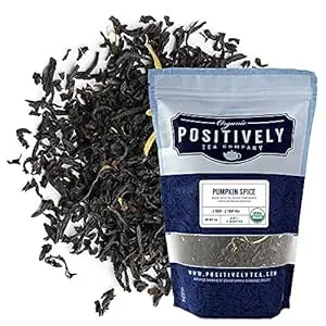 Organic Positively Tea Company, Pumpkin Spice Black Tea, Loose Leaf, 16 Ounce