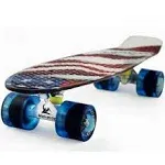 Meketec Skateboards Complete 22 inch Mini Cruiser Retro Skateboard for Kids Boys Youths Beginners