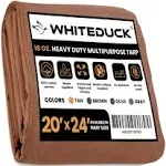 WHITEDUCK Canvas Tarp 18 oz/37 Mil Heavy Duty Break Resistant, Garden Outdoor