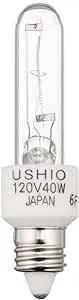 USHIO JCV120V-40WGSN<wbr/>/E11/INC 40w E11 Base Krypton Lamp Bulb NEW Japan Made