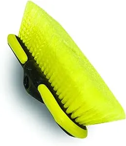 Carrand 93077 8" Car Wash Brush Head with Label, Black/Yellow