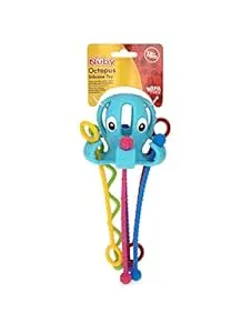 Nuby - Octopus 100% Silicone Pull String Interactive Toy