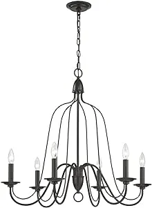 Elk 32162/6 Monroe 6 Light Chandelier In Oil Rubbed Bronze