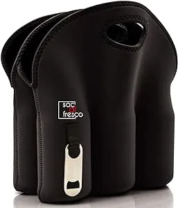 l'igloo Neoprene 6 Pack Bottle Carrier Extra Thick Insulated Bottle Holder Keeps ...